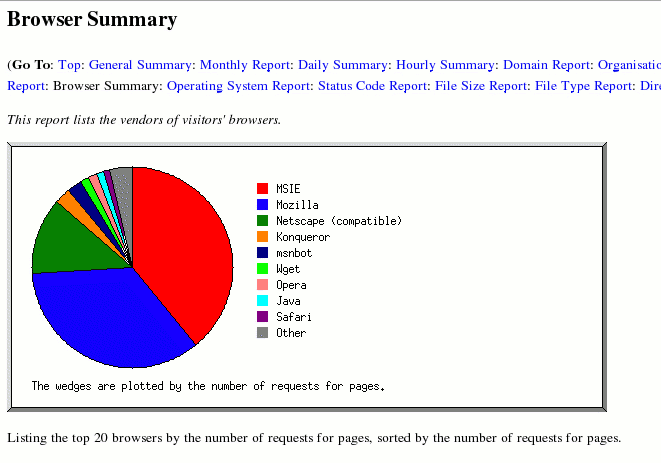 web log browser summary